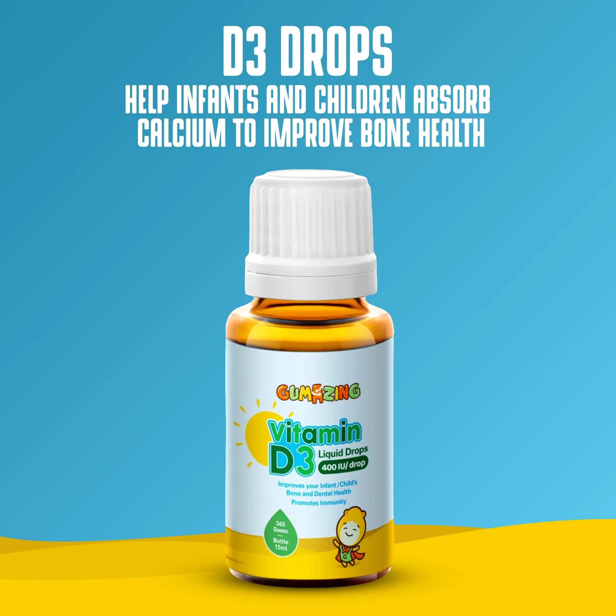Gumazing Vitamin D3 Liquid Drops for Kids